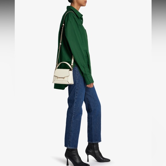 SOLD NWT Strathberry Nano Mosaic Bag Cream Vanilla Leather seen Kate Middleton - Picture 10 of 11